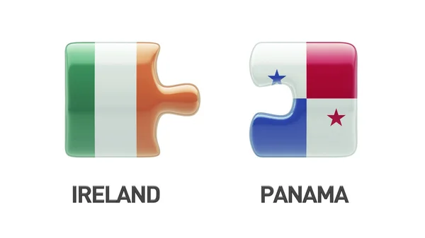 Panama Ireland  Puzzle Concept — Stock Photo, Image