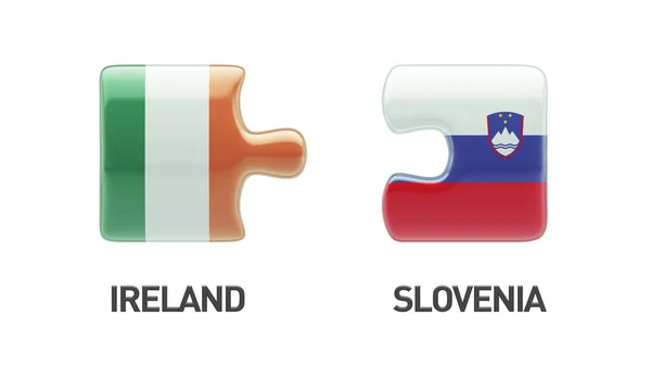 Eslovenia Irlanda Puzzle Concepto — Foto de Stock