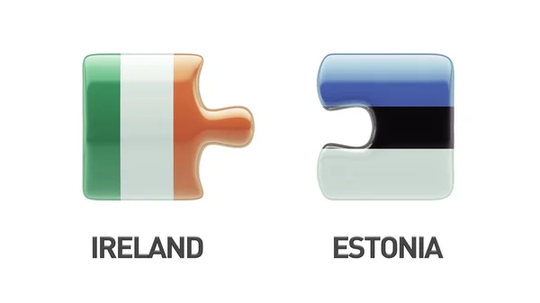 Estónia Irlanda Puzzle Concept — Fotografia de Stock