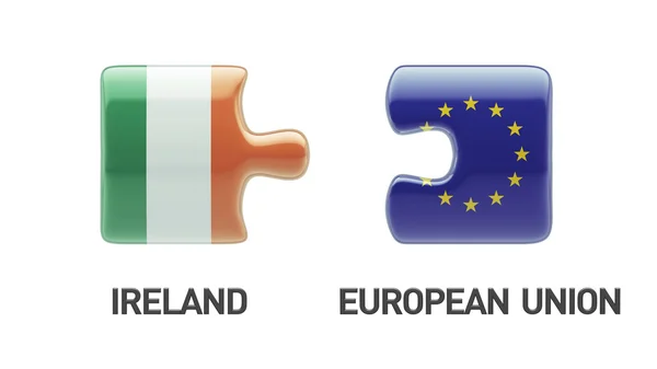 Europeiska unionen Irland pussel koncept — Stockfoto