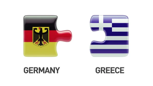 Grecia Alemania Puzzle Concepto — Foto de Stock