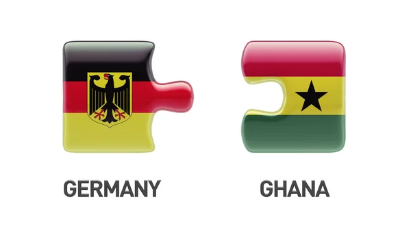 Ghana Tyskland pussel koncept — Stockfoto