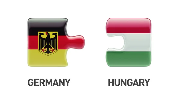 Hongarije Duitsland puzzel Concept — Stockfoto