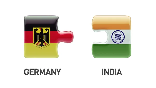 India Germania Puzzle Concept — Foto Stock