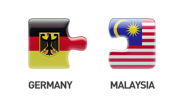 Maleisië Duitsland puzzel Concept — Stockfoto