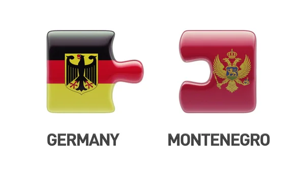 Montenegro Duitsland puzzel Concept — Stockfoto