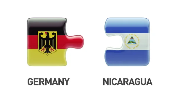 Nicaragua Duitsland puzzel Concept — Stockfoto