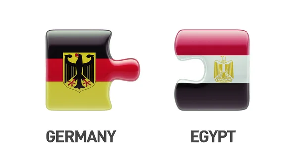 Egipto Alemania Puzzle Concepto — Foto de Stock