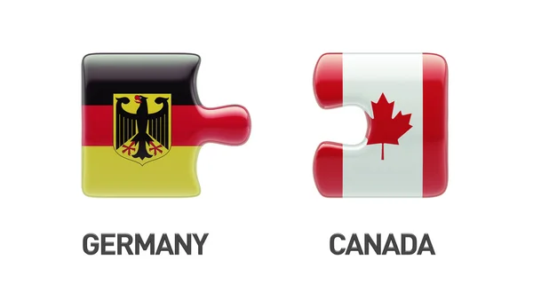 Canadá Alemania Puzzle Concepto — Foto de Stock
