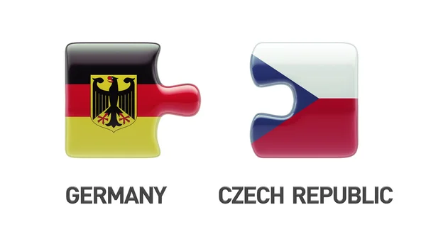 Czech Republic Germany  Puzzle Concept — Stock Photo, Image