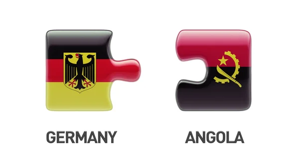 アンゴラ ドイツ パズル コンセプト — ストック写真
