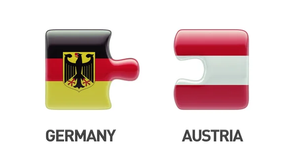 Austria Niemcy logiczne pojęcia — Zdjęcie stockowe