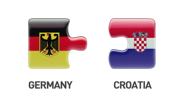 Horvátország Németország nehézség koncepció — Stock Fotó