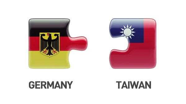 Taiwan Duitsland puzzel Concept — Stockfoto