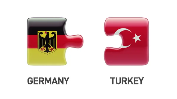 Turquía Alemania Puzzle Concepto — Foto de Stock