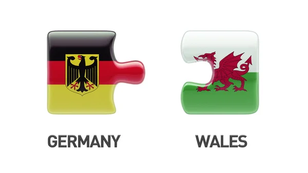 Gales Alemania Puzzle Concepto — Foto de Stock