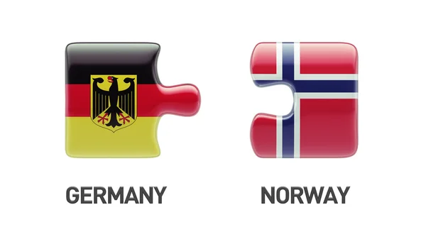 Norway Germany  Puzzle Concept — Stock Photo, Image