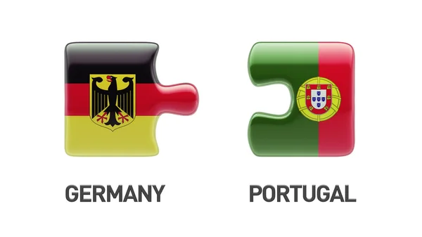 Portugal Duitsland puzzel Concept — Stockfoto