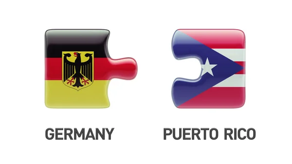 Porto Riko Almanya bulmaca kavramı — Stok fotoğraf