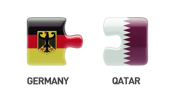 Qatar Duitsland puzzel Concept — Stockfoto