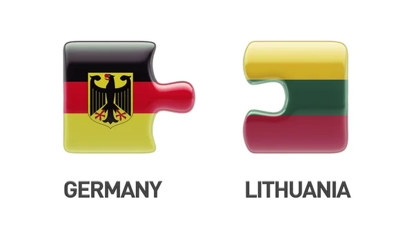 Lituania Alemania Puzzle Concepto — Foto de Stock