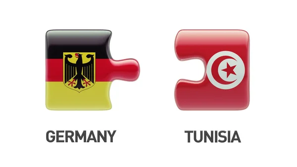 Tunesië Duitsland puzzel Concept — Stockfoto