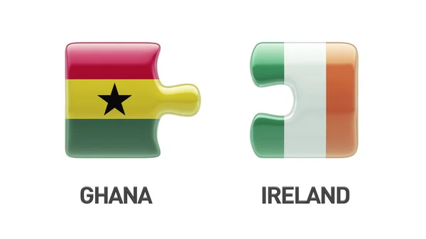 Ghana Irsko Puzzle koncept — Stock fotografie