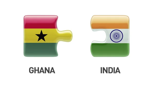 Concetto di Puzzle del Ghana India — Foto Stock