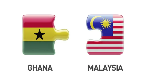 Malaysia Ghana Puzzle-Konzept — Stockfoto