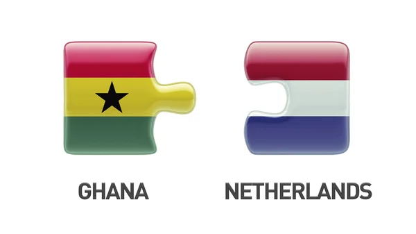 Nederland Ghana puzzel Concept — Stockfoto