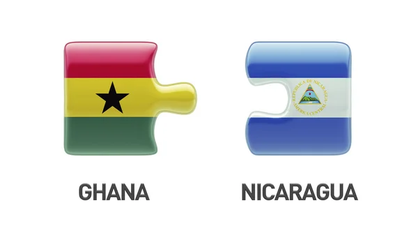 Nicaragua Ghana  Puzzle Concept — Stock Photo, Image