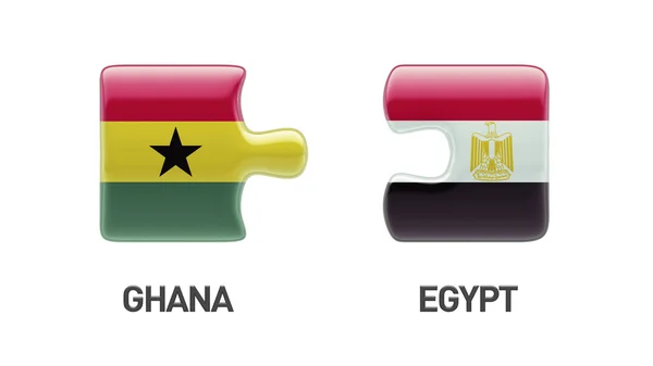 Egypte Ghana puzzel Concept — Stockfoto