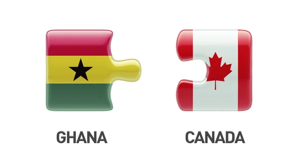 Canada Ghana  Puzzle Concept — Stock Photo, Image