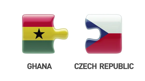 Czech Republic Ghana  Puzzle Concept — Stock Photo, Image