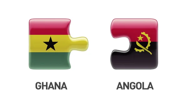 Angola Ghana pussel koncept — Stockfoto