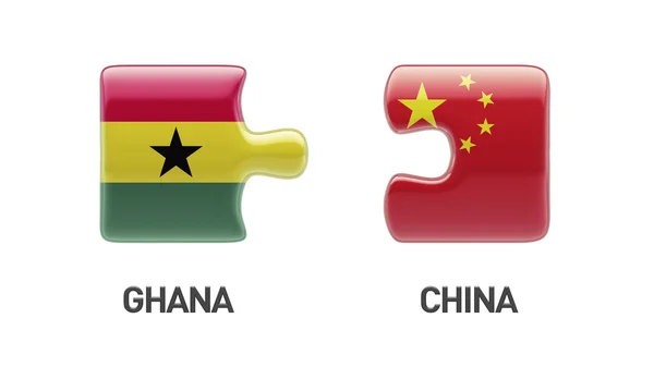 Cina Ghana Puzzle Concept — Foto Stock