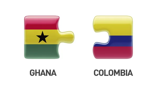 Colombia Ghana pussel koncept — Stockfoto