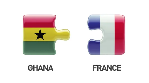 Frankrike Ghana pussel koncept — Stockfoto