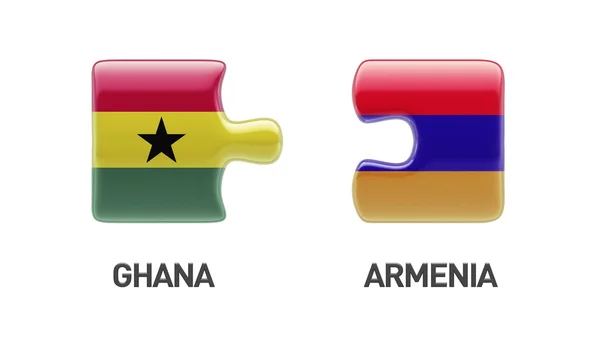 Concetto di Puzzle di Armenia Ghana — Foto Stock