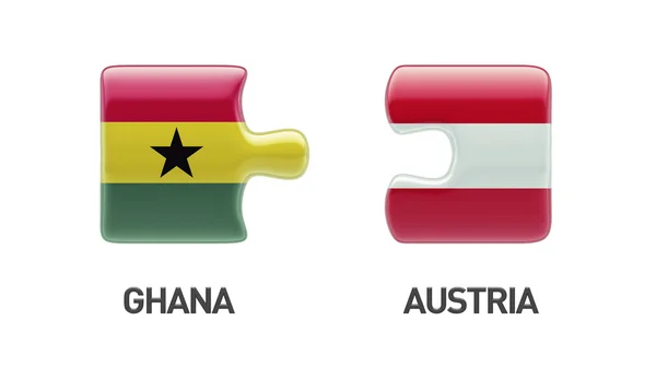 Österrike Ghana pussel koncept — Stockfoto