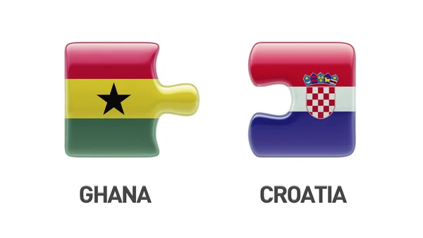 Croacia Ghana Puzzle Concept — Foto de Stock