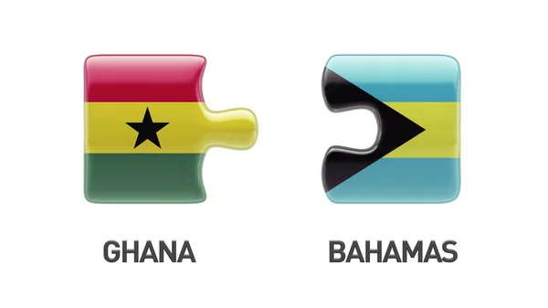 Μπαχάμες Γκάνα παζλ έννοια — Φωτογραφία Αρχείου
