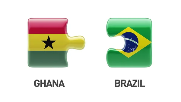 Brasilien Ghana pussel koncept — Stockfoto