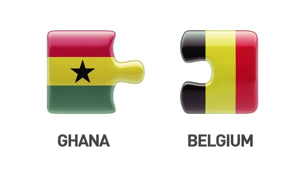 Belgien Ghana pussel koncept — Stockfoto
