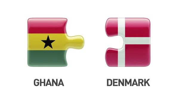 Denmark Ghana  Puzzle Concept — Stock Photo, Image