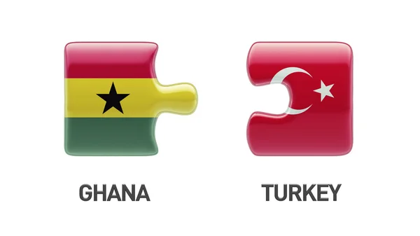 Turkiet Ghana pussel koncept — Stockfoto