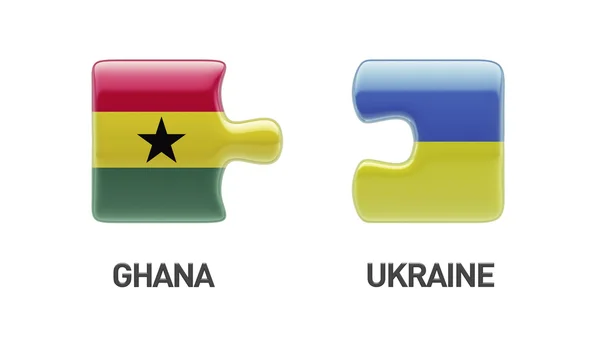 Ukraine Ghana  Puzzle Concept — Stock Photo, Image