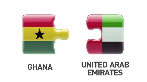 Emirati Arabi Uniti Ghana Puzzle Concept — Foto Stock