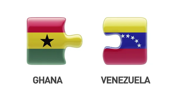 委内瑞拉加纳拼图概念 — 图库照片