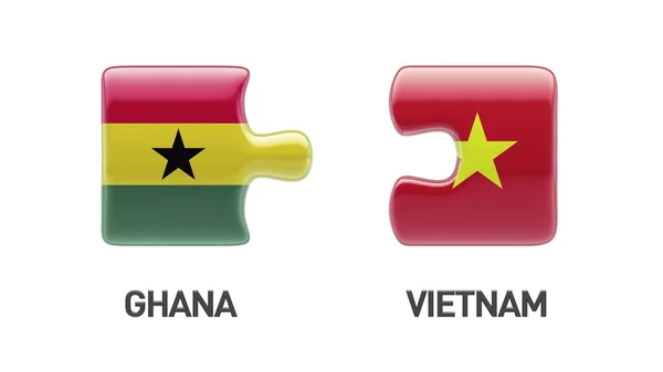 Vietnam Ghana logická koncepce — Stock fotografie